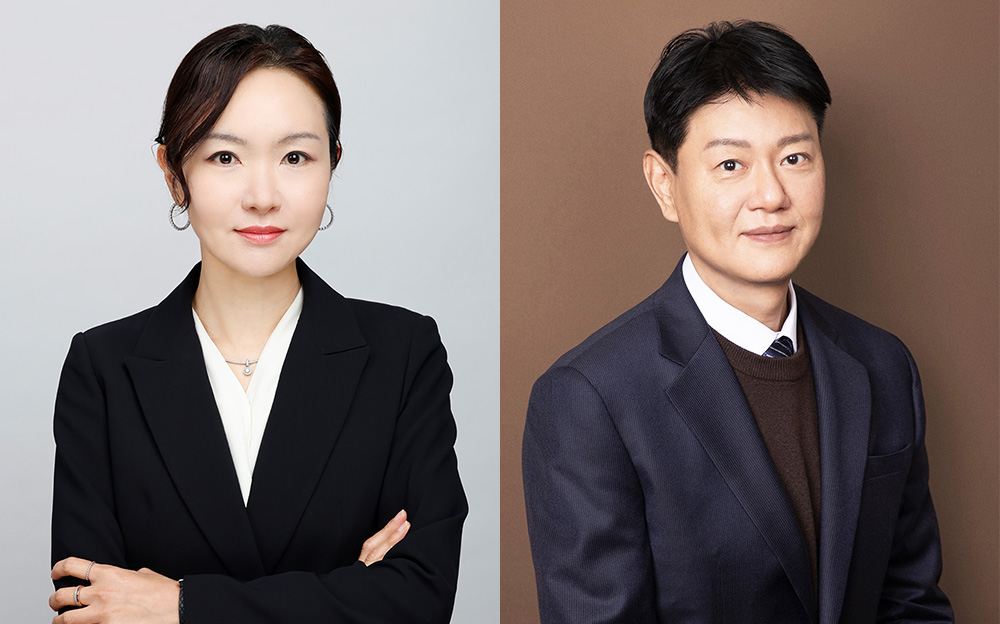 <사진> 한미약품 혁신성장부문 김나영 부사장(왼쪽)과 미래성장부문 최인영 부사장